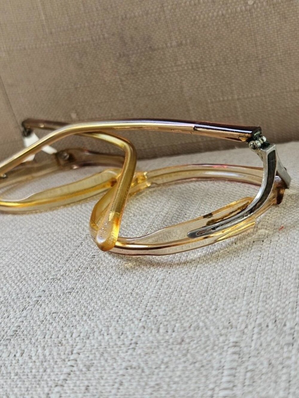Vintage Smoke Women Eyeglasses Frame Brown/Tan Eyewear Glasses Frame only - Picture 8 of 12